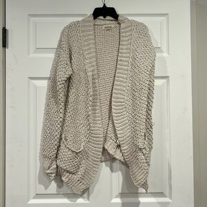 Listicle ML cream Crochet Cardigan